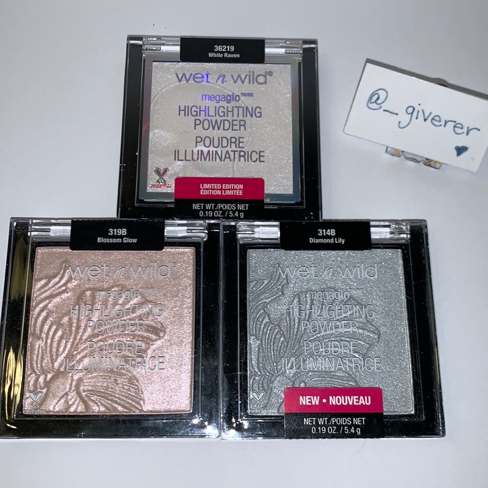 3x Limited Edition MegaGlo Highlighters Wet N Wild